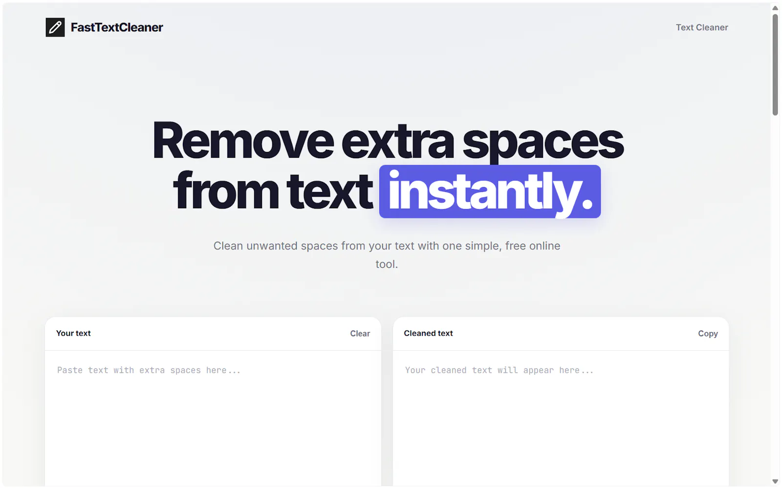 FastTextCleaner screenshot 2