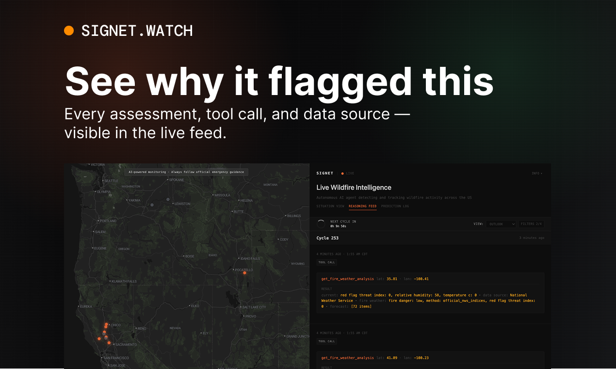 Reasoning feed screenshot