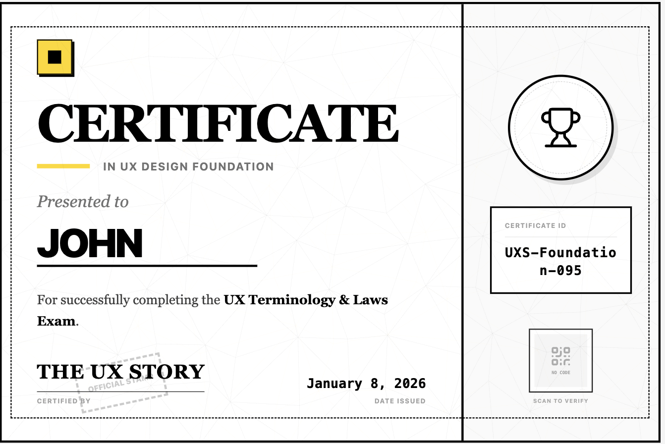 The UX Story - Screenshot 3 showing product features and functionality