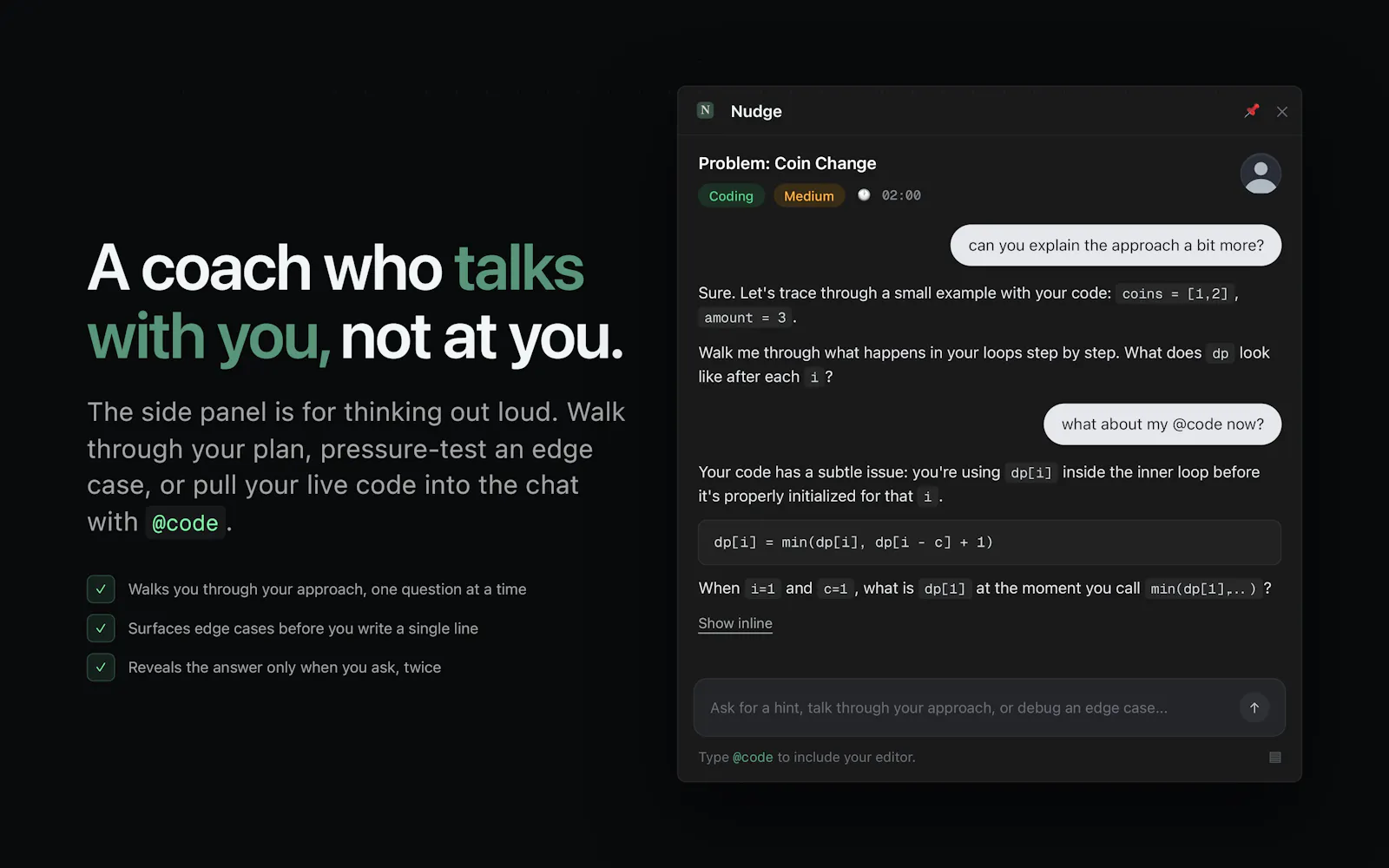 Nudge - AI LeetCode Coach screenshot 5