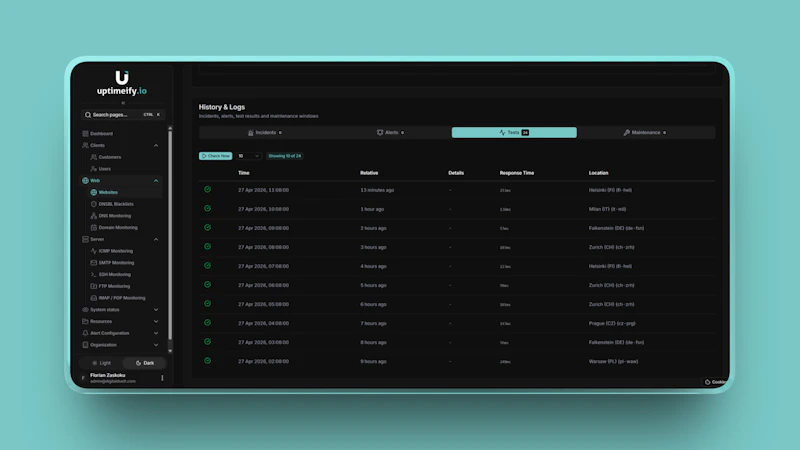 Uptimeify screenshot 1