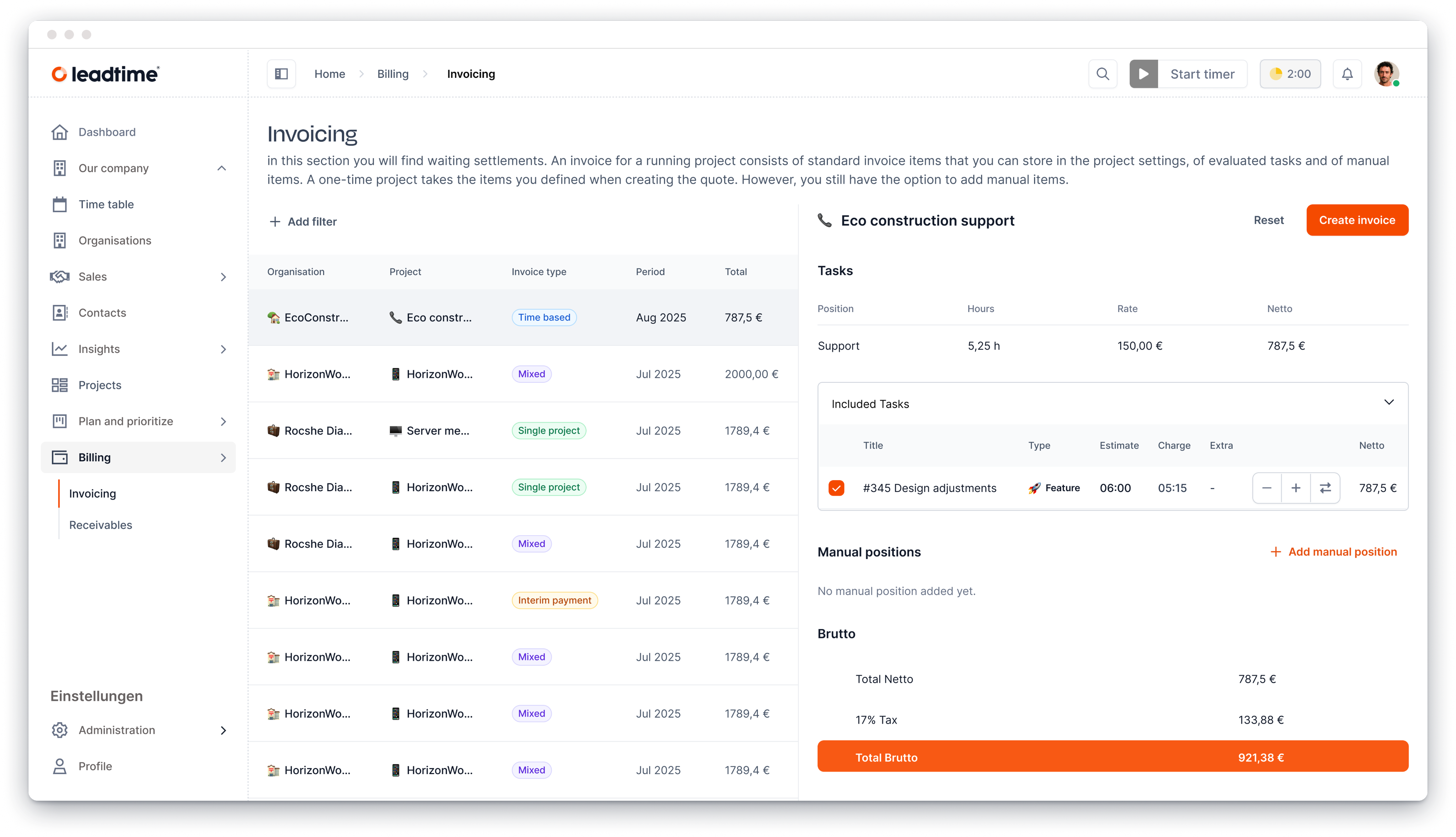 Leadtime - Screenshot 5 showing product features and functionality