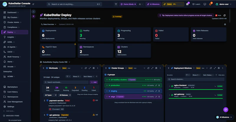 KubeStellar Console screenshot 3