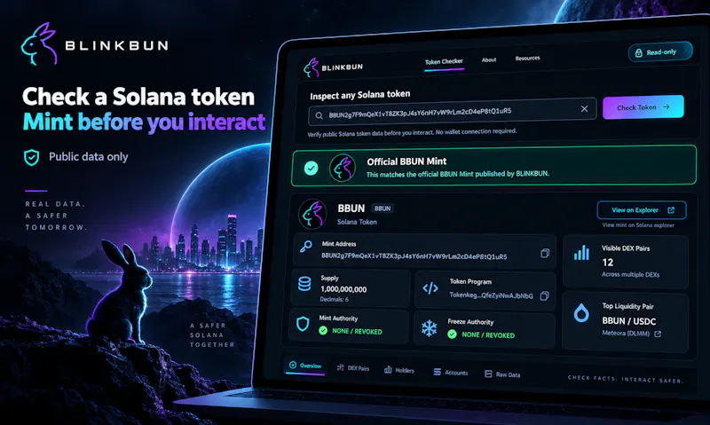 BLINKBUN Solana Token Checker screenshot 2