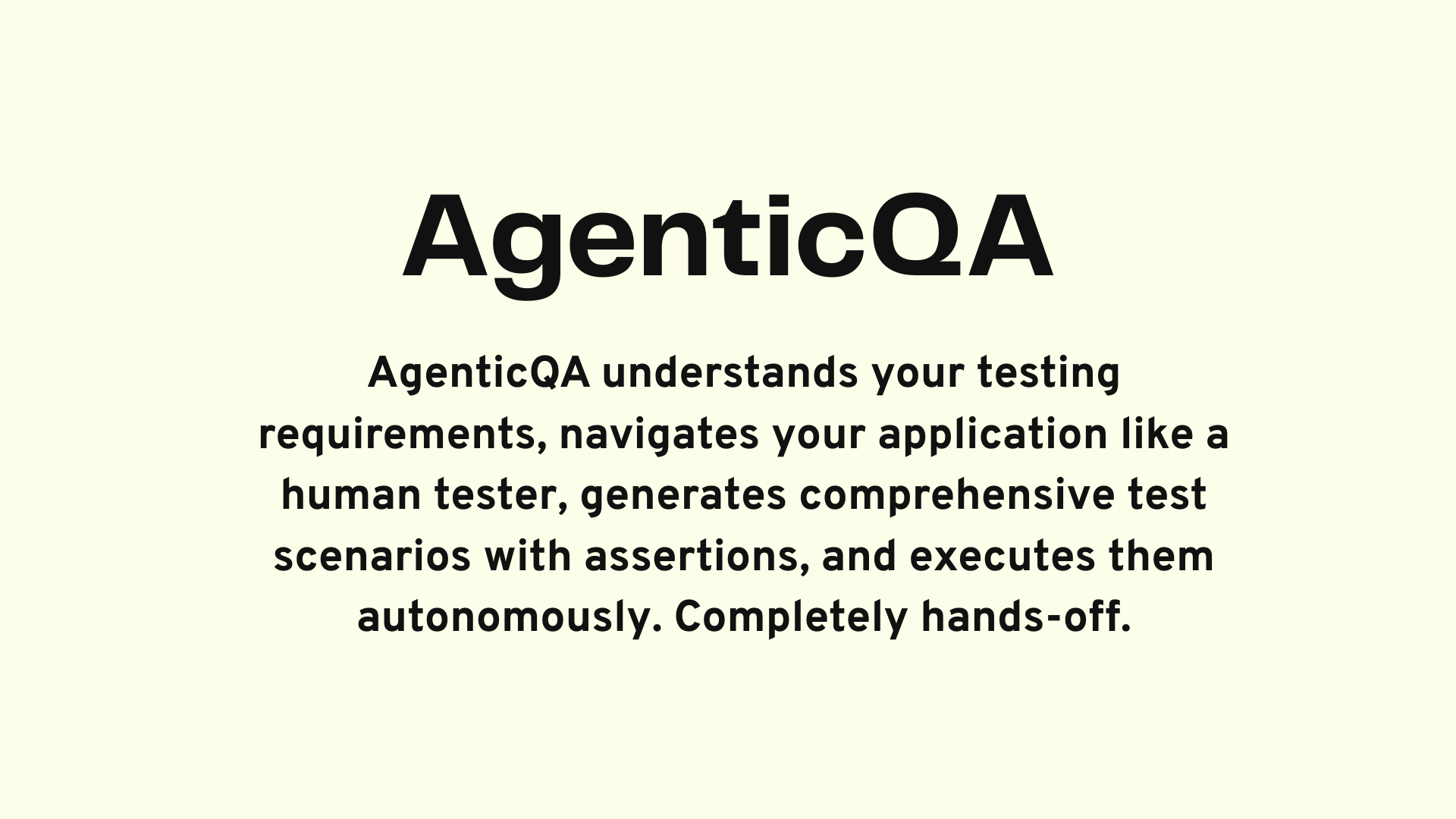 startuptile AgenticQA-AI QA engineer that automatically tests your app