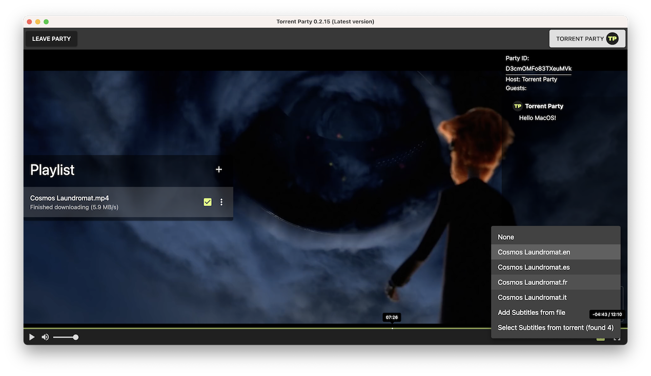 Torrent -feest voor macOS media 4