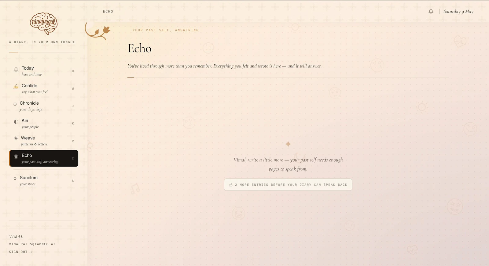 Ninaivugal — a diary in your own tongue screenshot 2