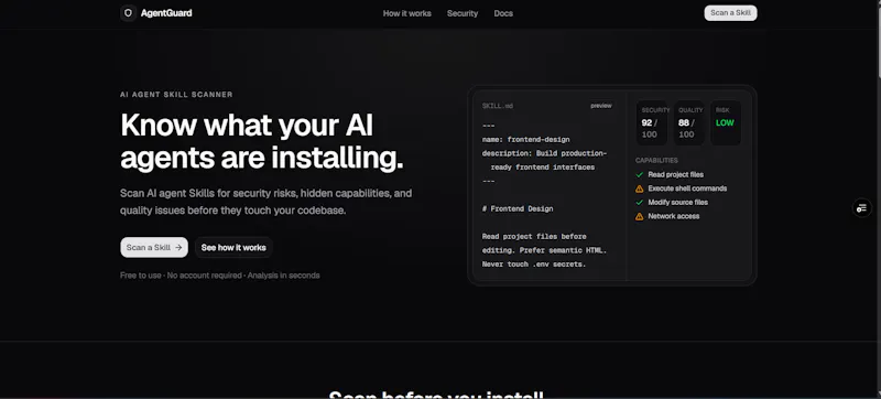 AgentGuard screenshot 1