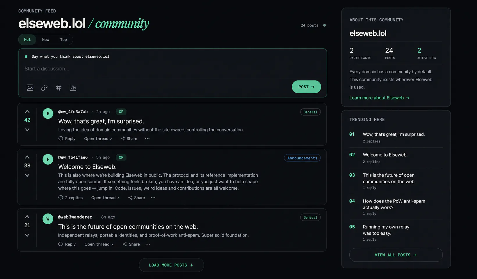 Elseweb — Every domain is a subreddit gallery image