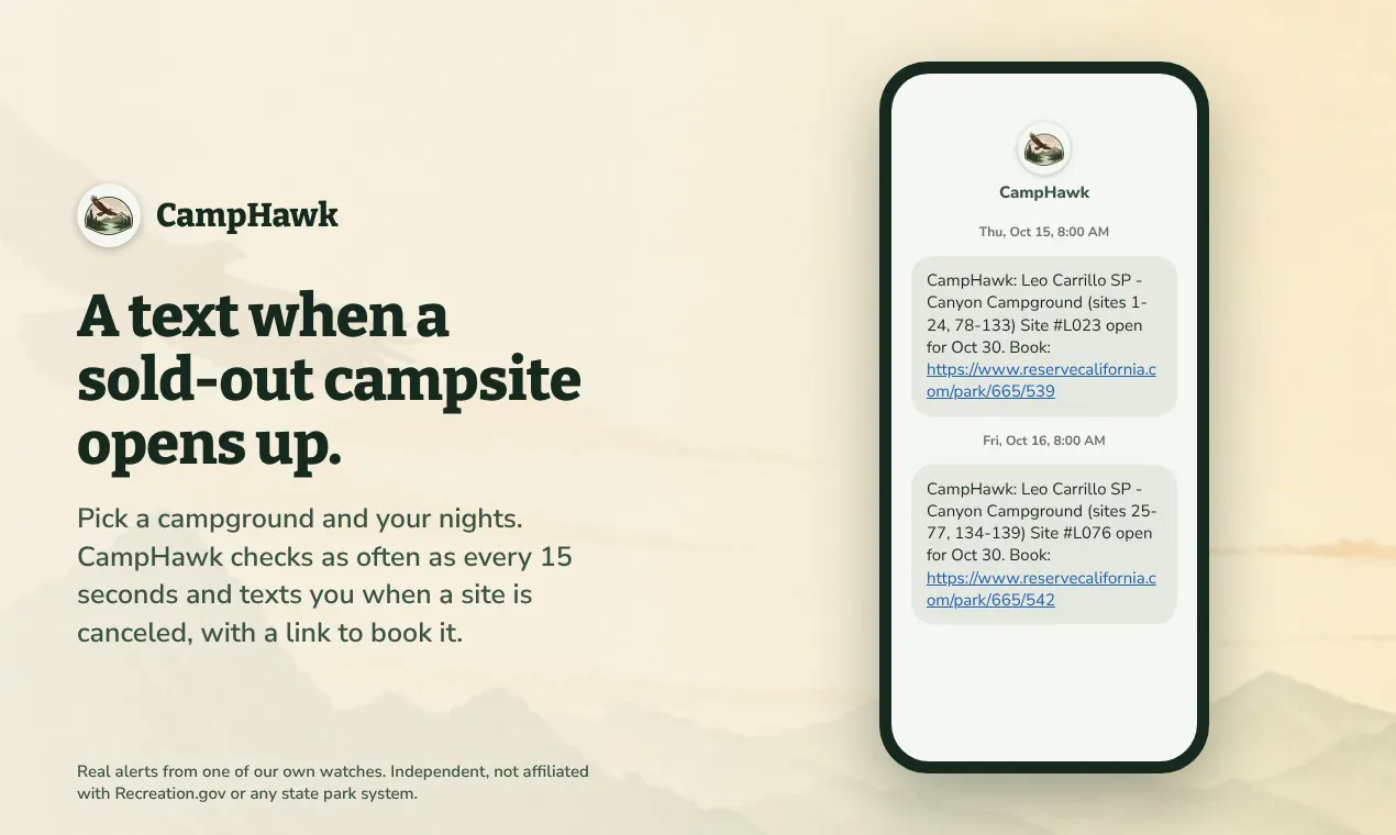 CampHawk gallery image