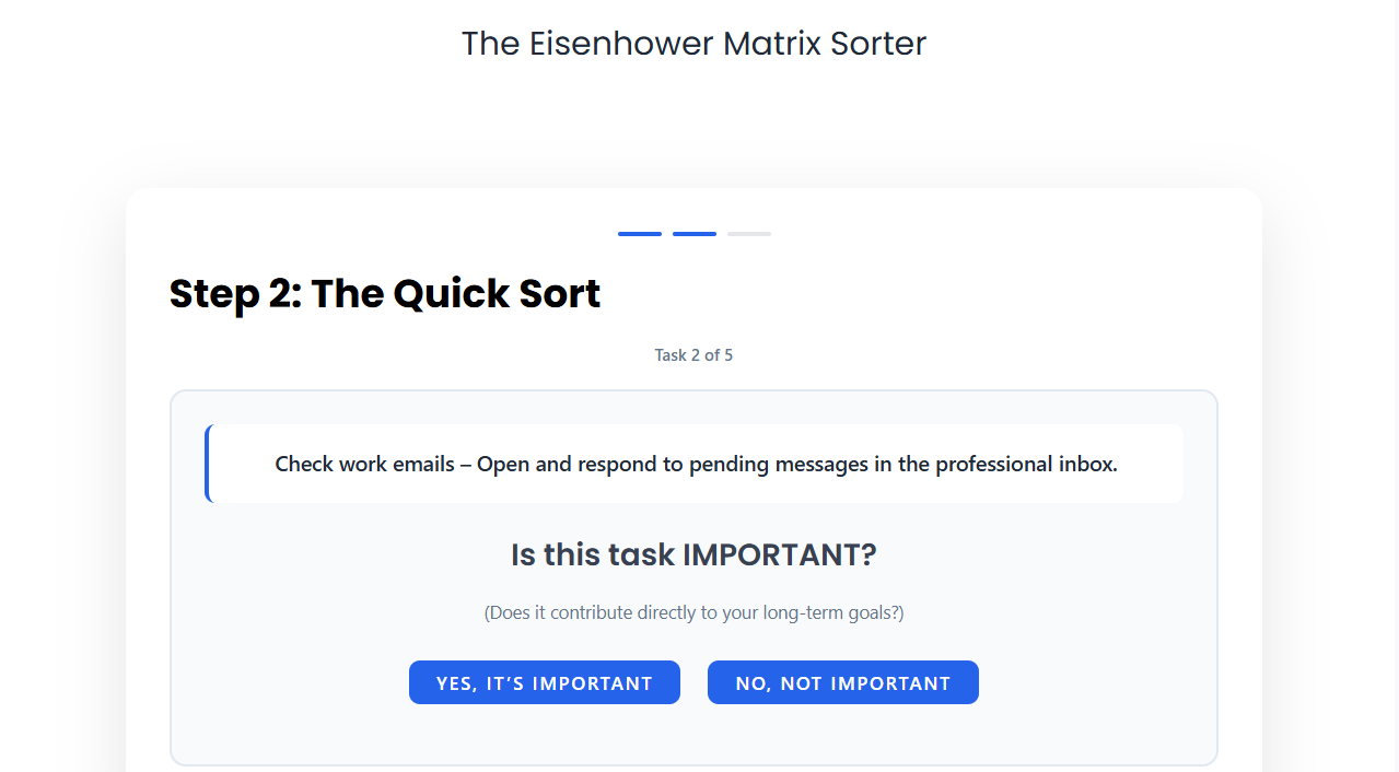 Eisenhower Matrix Sorter - Geef prioriteit aan uw takenlijst in 60 seconden media 6