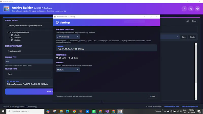 Archive Builder screenshot 4