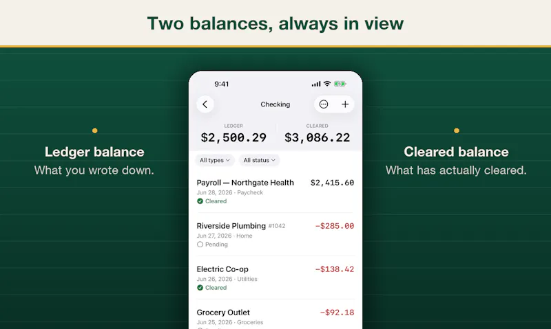 Quillbook: Check Register screenshot 2