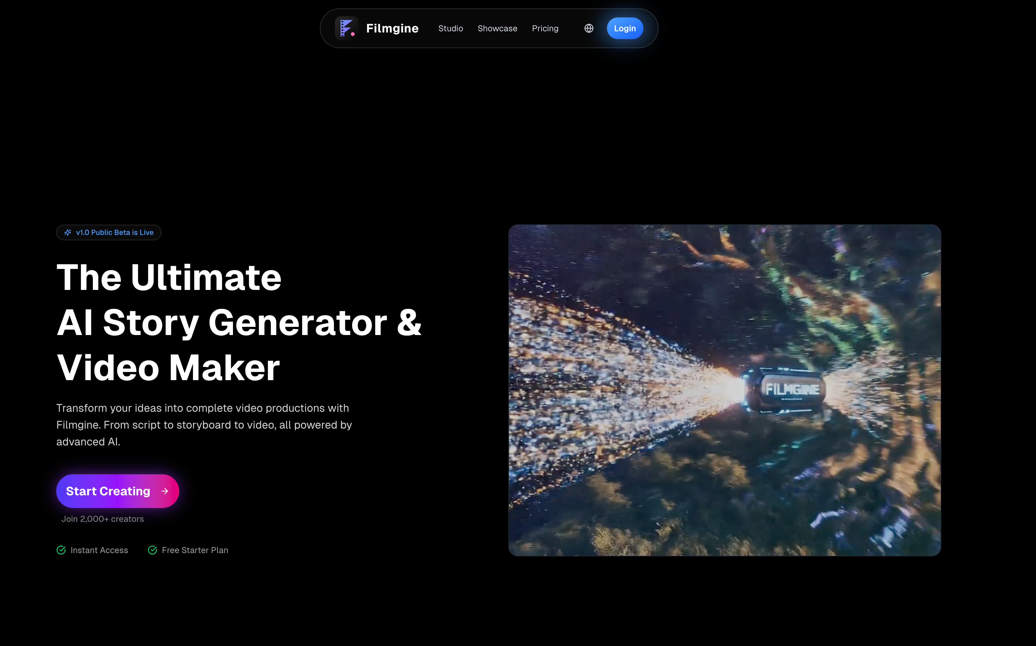 Filmgine - Main product screenshot demonstrating key features and user interface