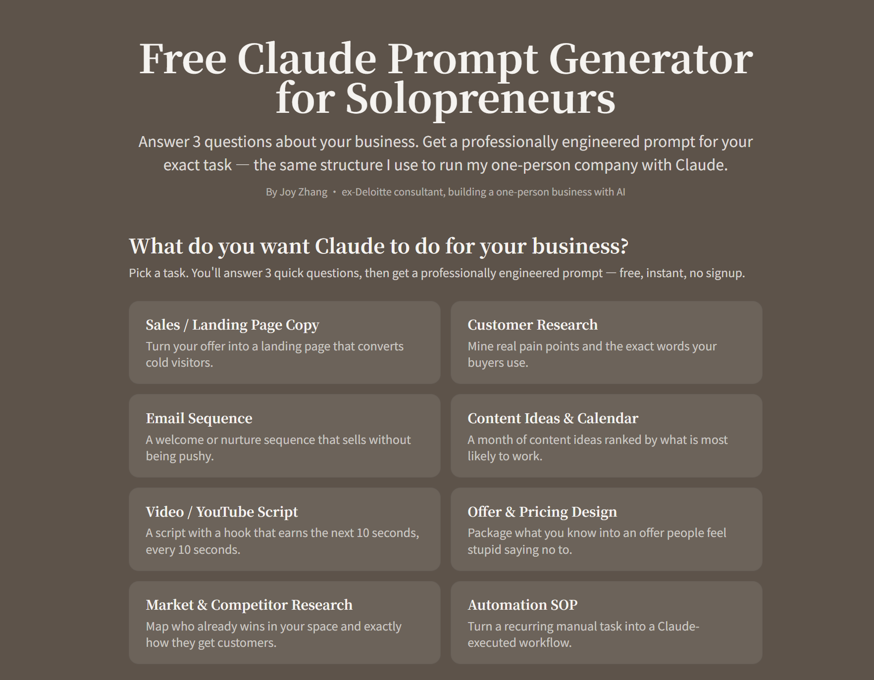 Claude Prompt Generator gallery image