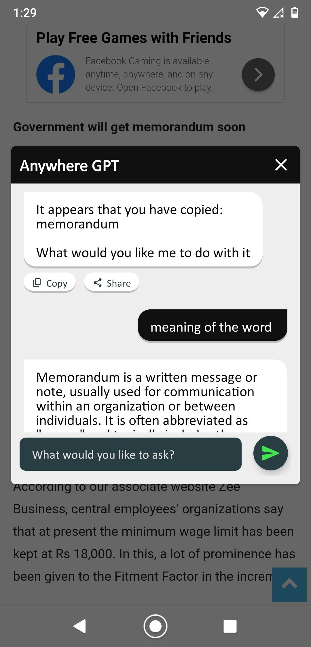 Mídia 1 de Em qualquer lugar GPT - App Android
