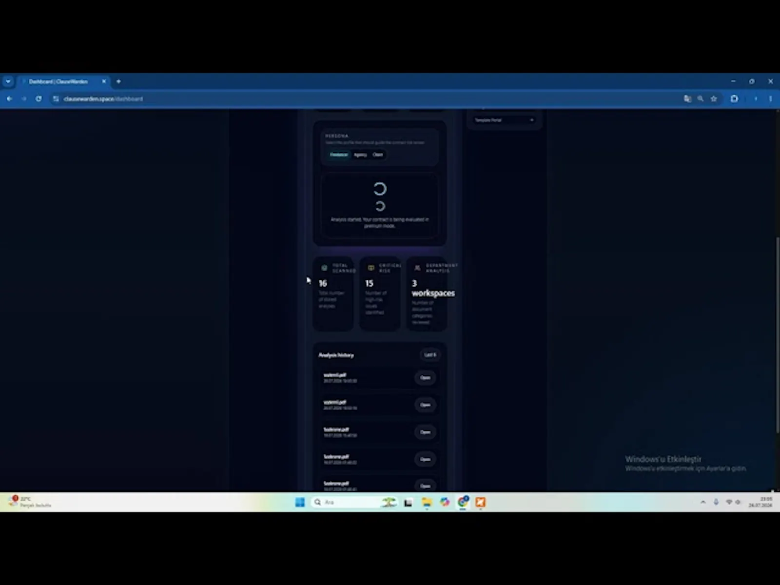 ClauseWarden screenshot 1 (video preview)