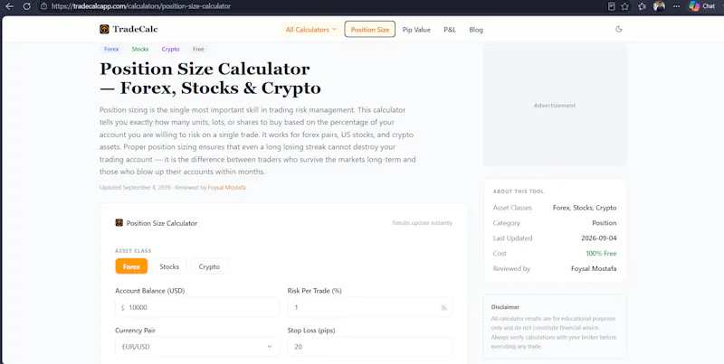 TradeCalc screenshot 2