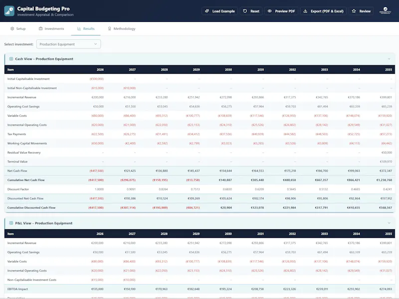 Capital Budgeting Pro screenshot 5