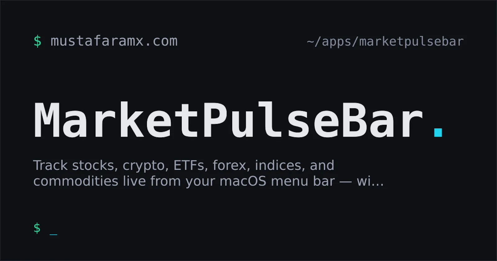 MarketPulseBar: Stocks, Crypto, Mac App screenshot 2
