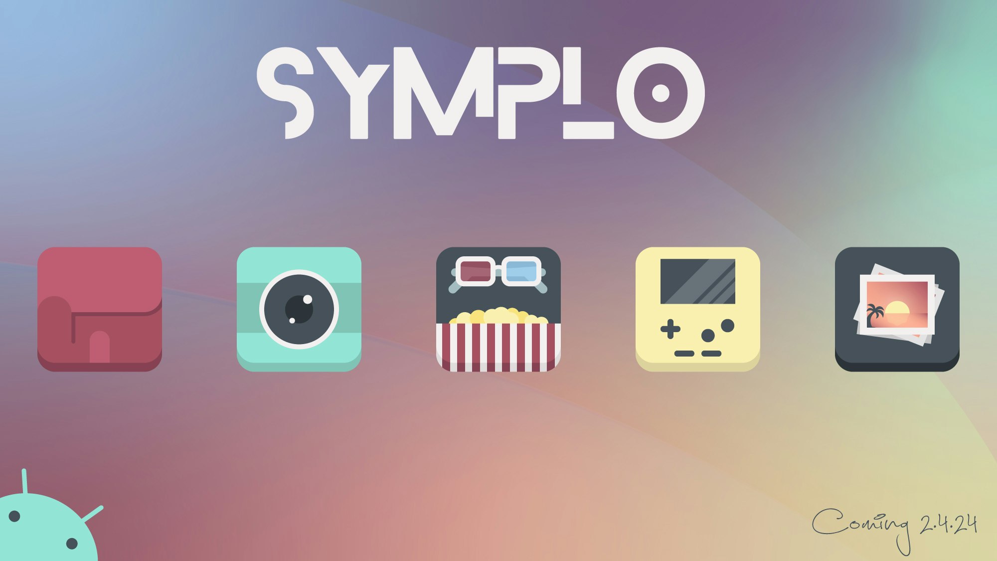 Symplo 아이콘 - 부드러운 색상과 평평한 디자인의 아름답고 독특한 아트 워크 미디어 6