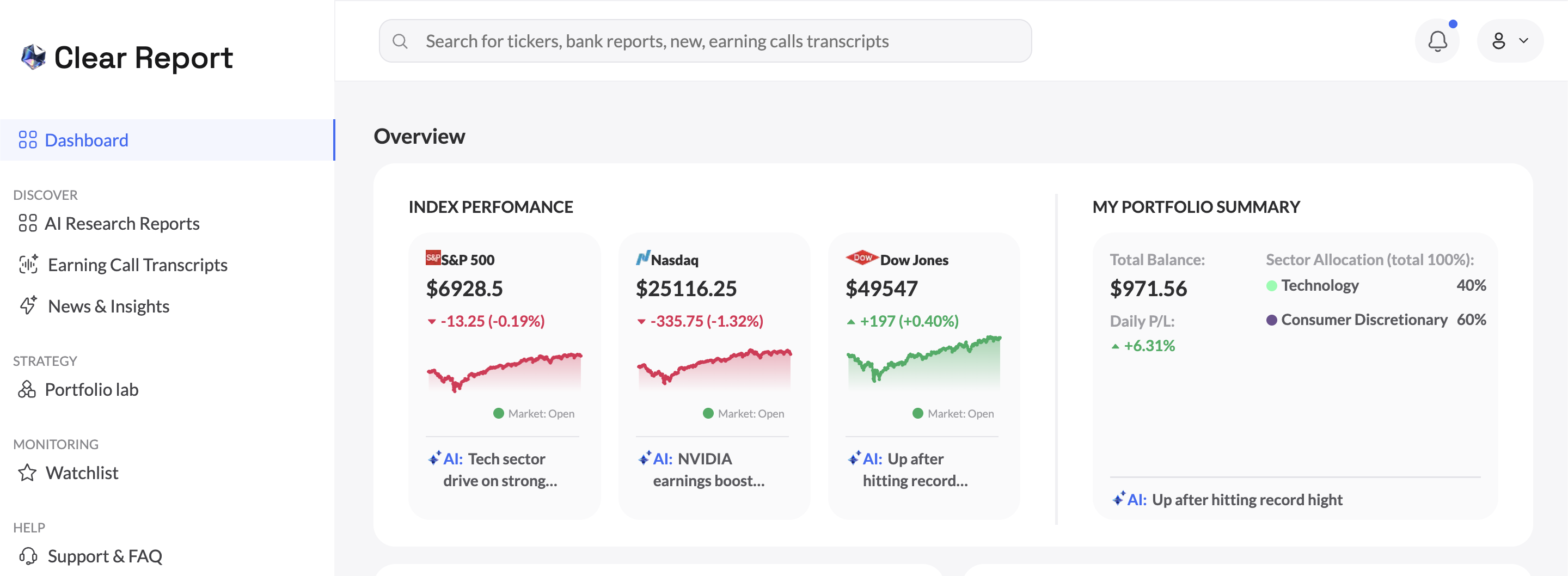 Clear Report - Screenshot 5 showing product features and functionality