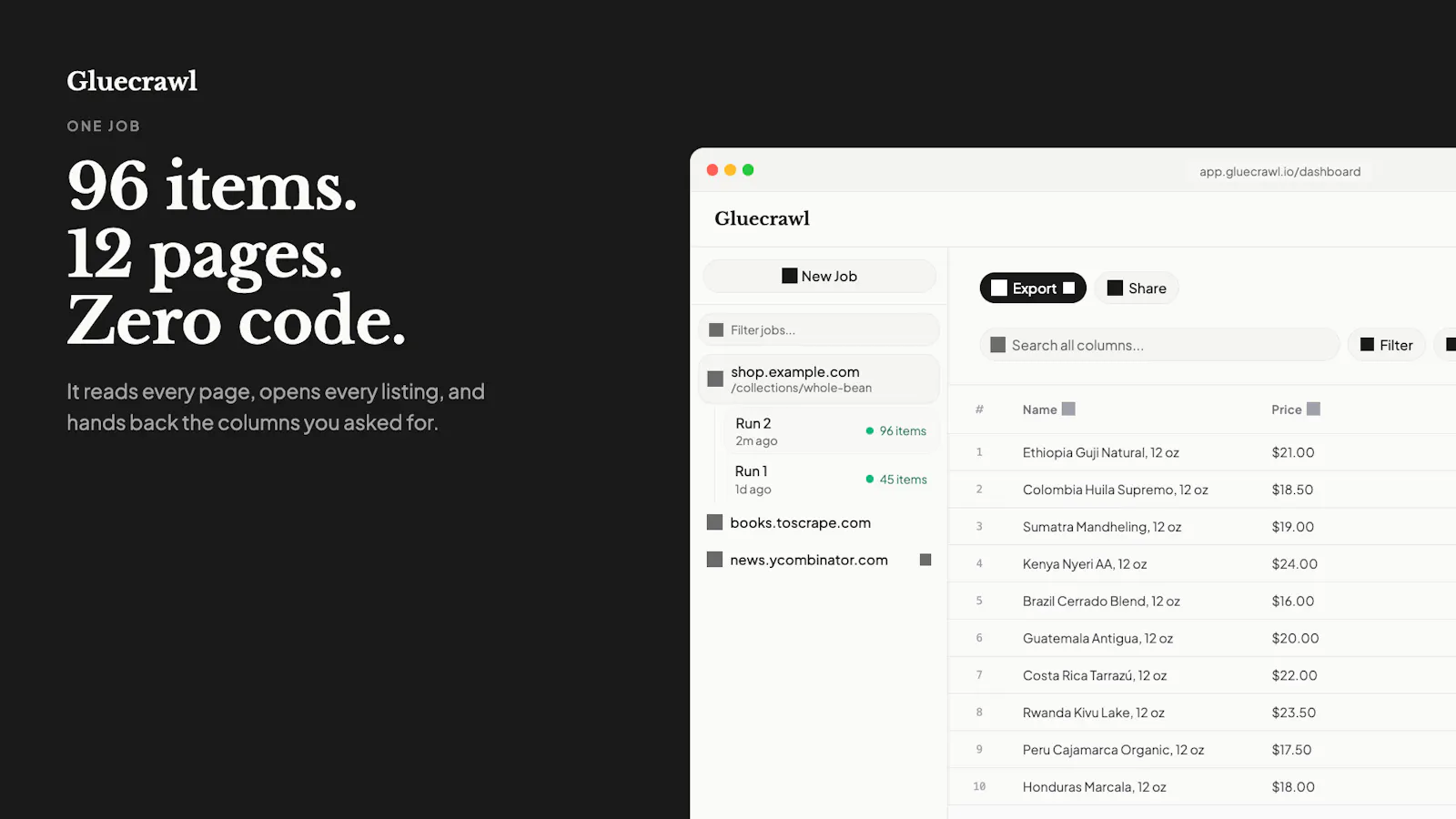 Gluecrawl screenshot 3