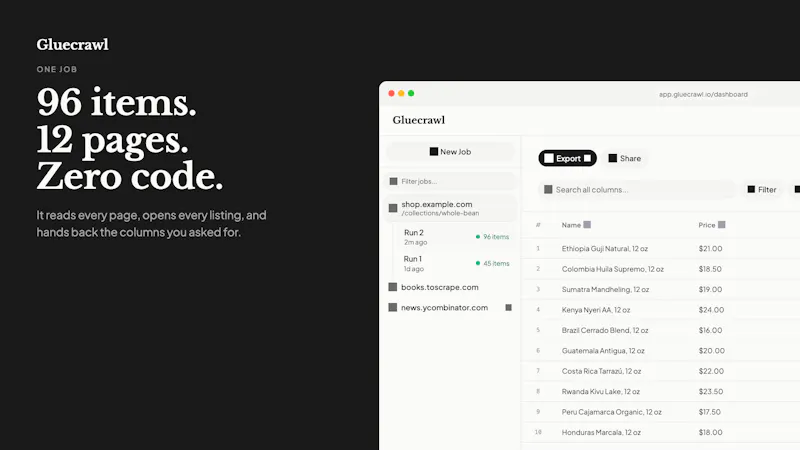 Gluecrawl screenshot 3