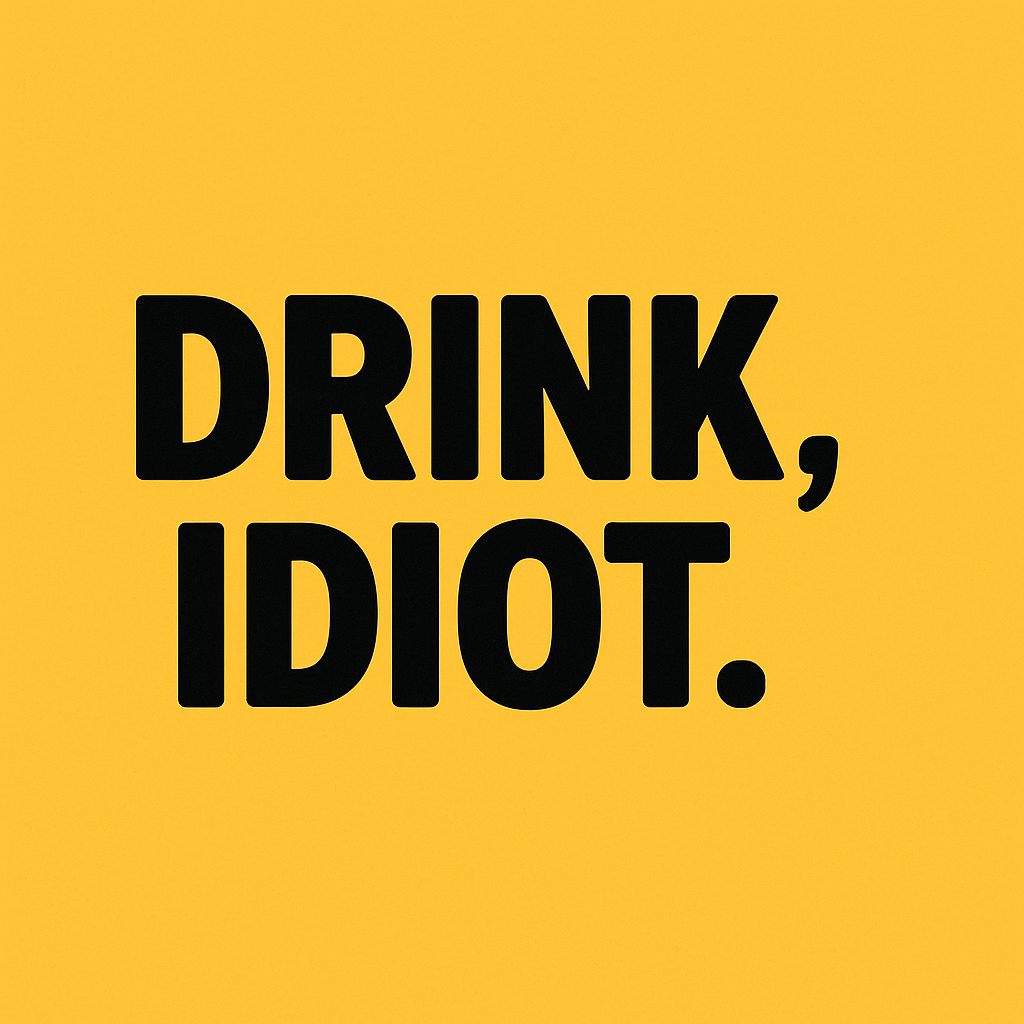 Drink, Idiot. 
