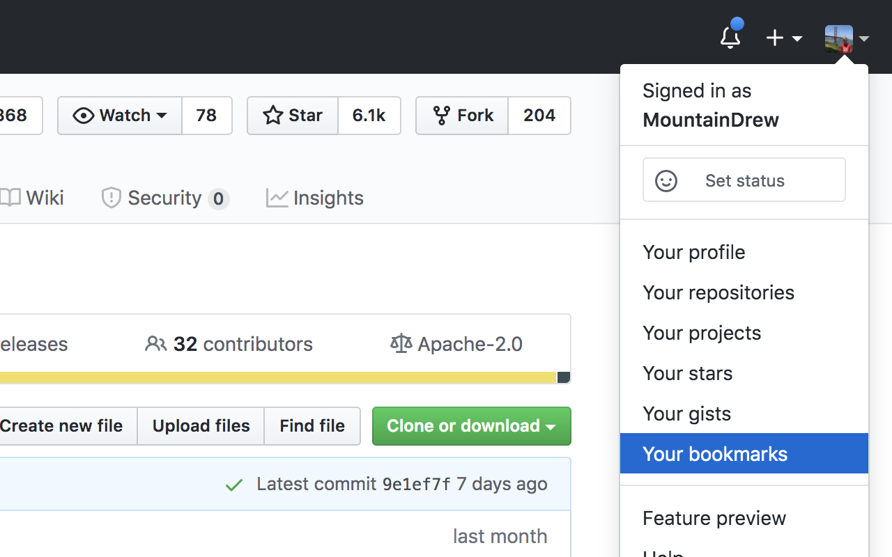 Github Bookmark Extension gallery image