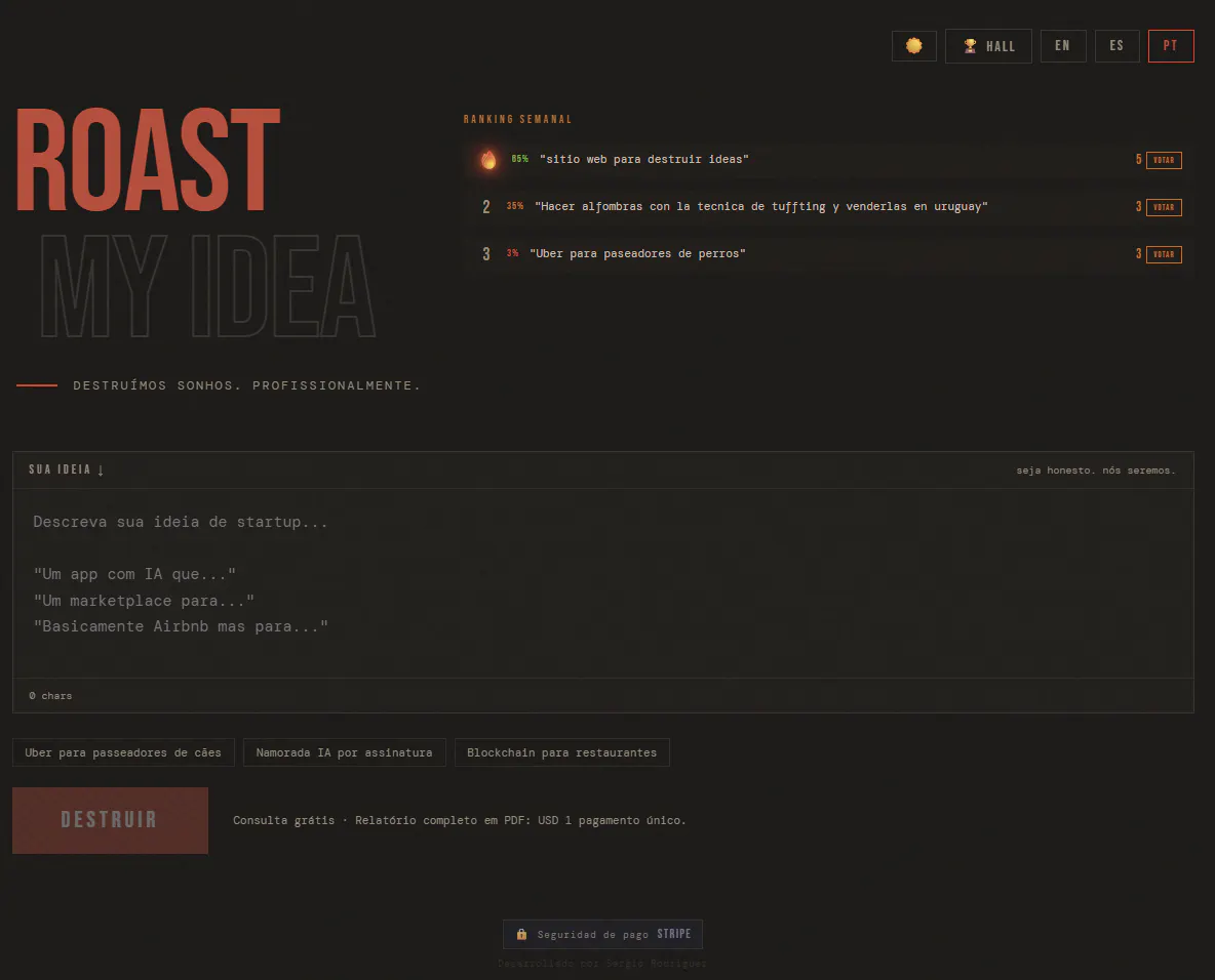 RoastMyIdea 제품 배너