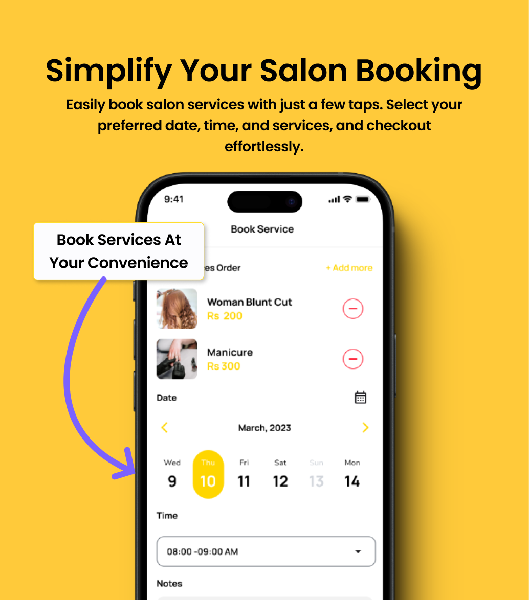 Vreemdeling - Een salon -afspraak met boeking -app media 4