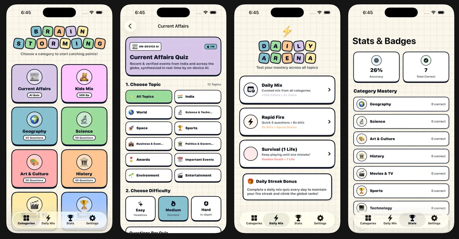 General Knowledge : Quiz Game screenshot 1