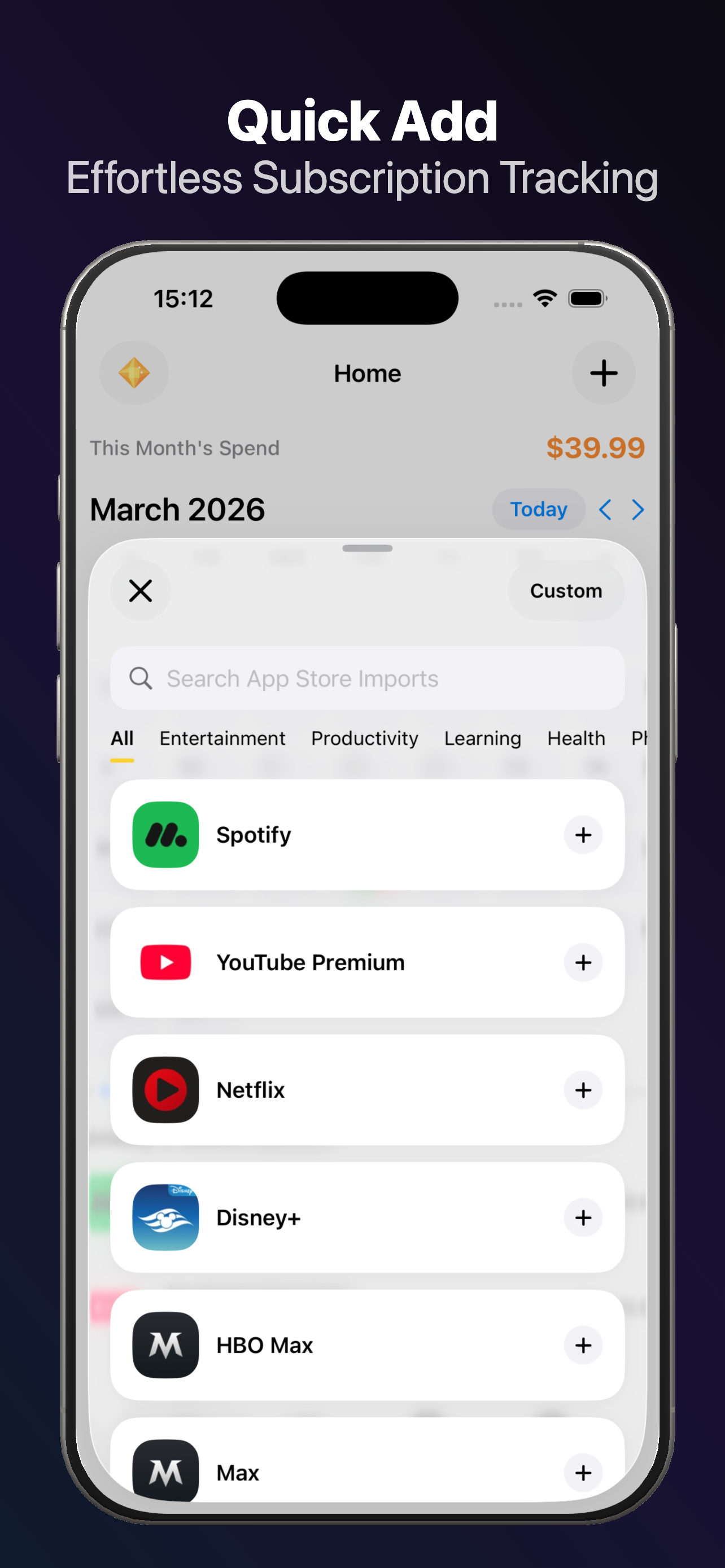 SubSmart: Subscription Tracker gallery image