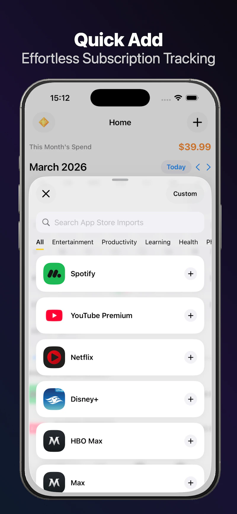 SubSmart: Subscription Tracker screenshot 5