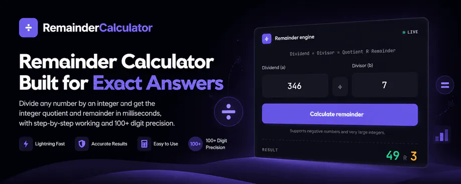 Remainder Calculator gallery image