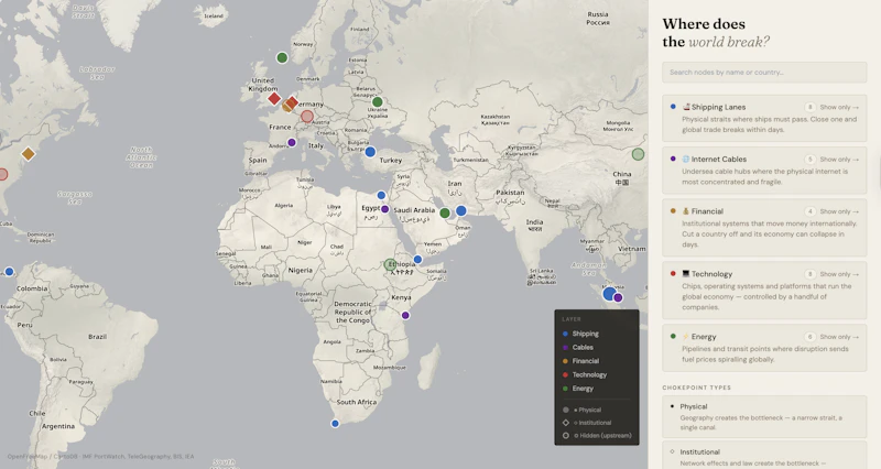 Global Chokepoints map screenshot 2