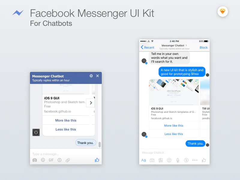 Facebook Messenger UI Kit