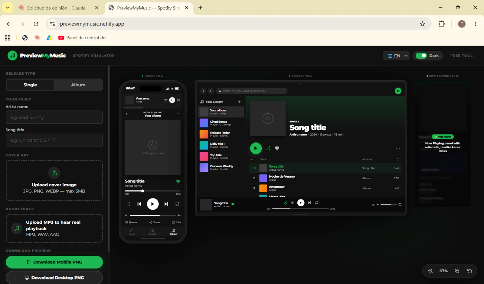 PreviewMyMusic  screenshot 1