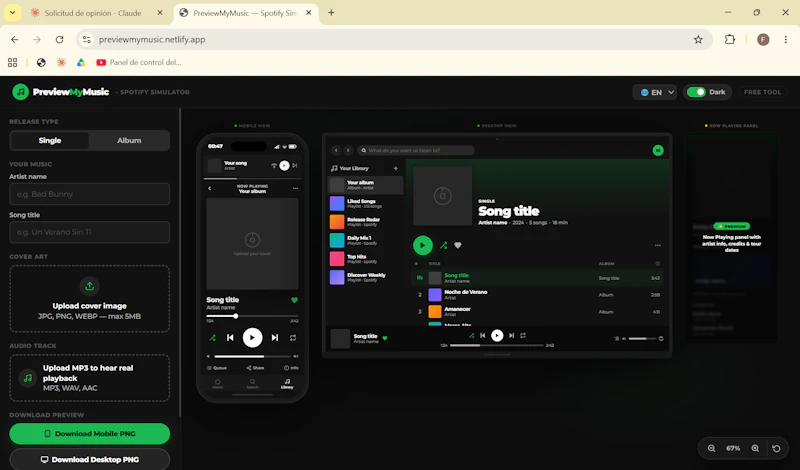 PreviewMyMusic  screenshot 1