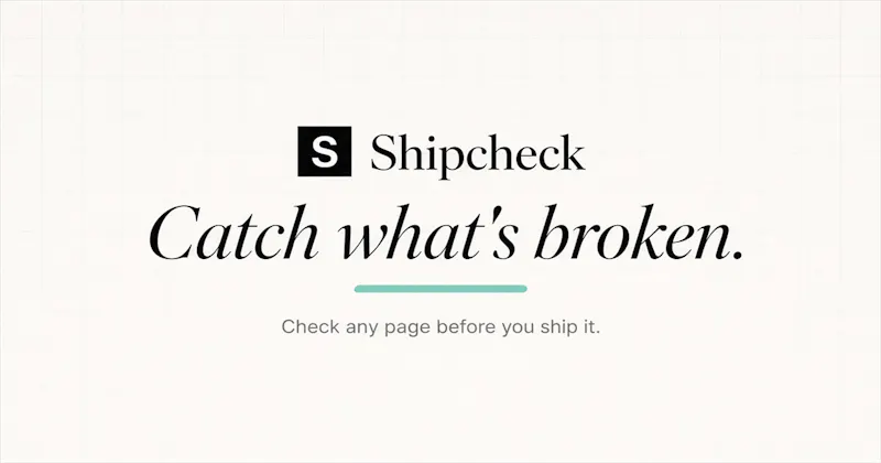 Shipcheck screenshot 1