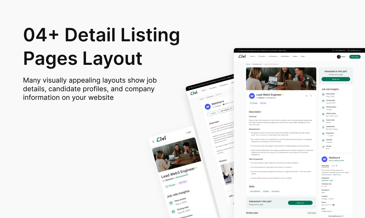 Média Civi - Smart Job Board WordPress Thème 4