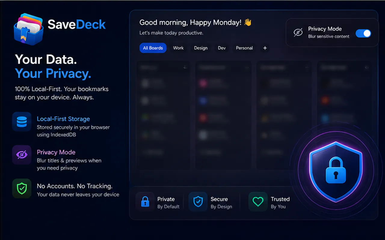 SaveDeck — Visual Bookmark Dashboard gallery image