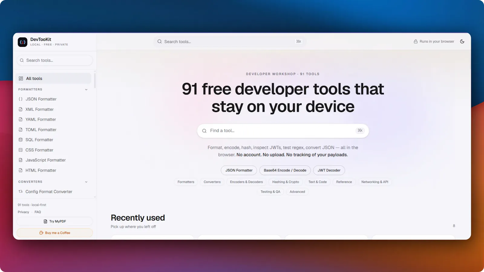 DevTooKit screenshot 1