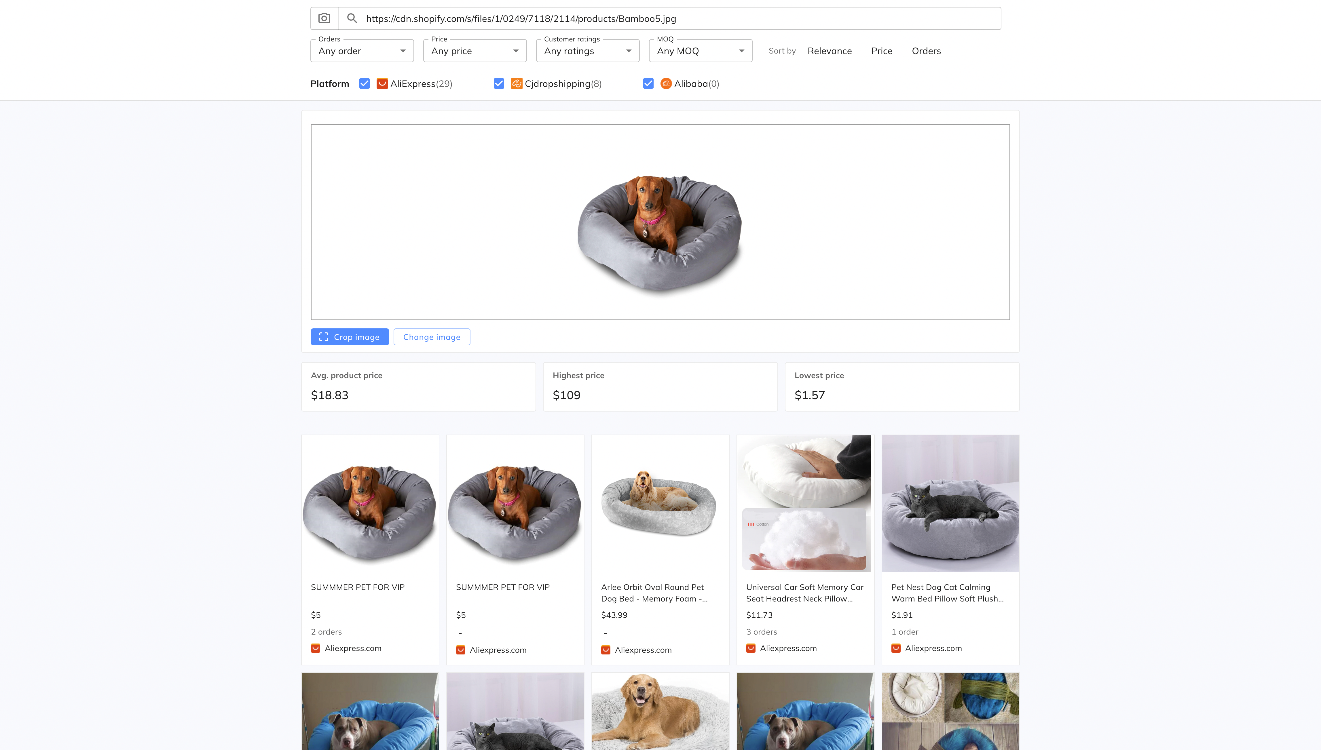 Finder del fornitore - Cerca più suppler contemporaneamente, ottimizzati per Shopify media 2