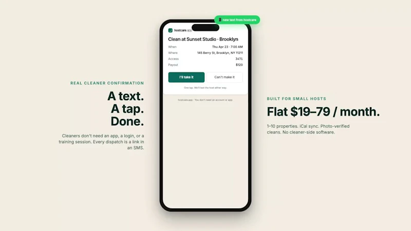 hostcare.app screenshot 1 (video preview)