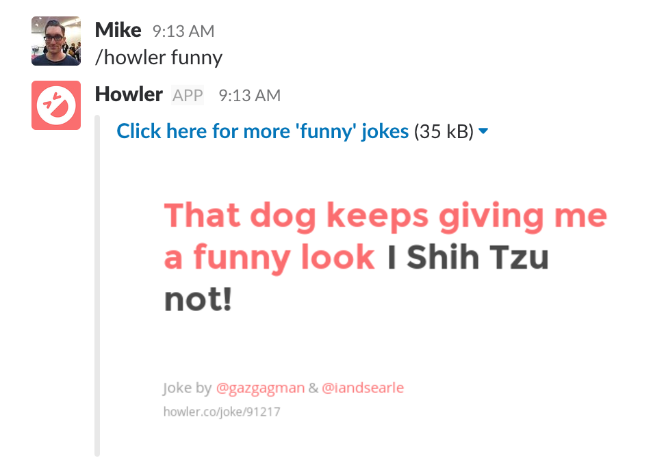 Howler for Slack gallery image