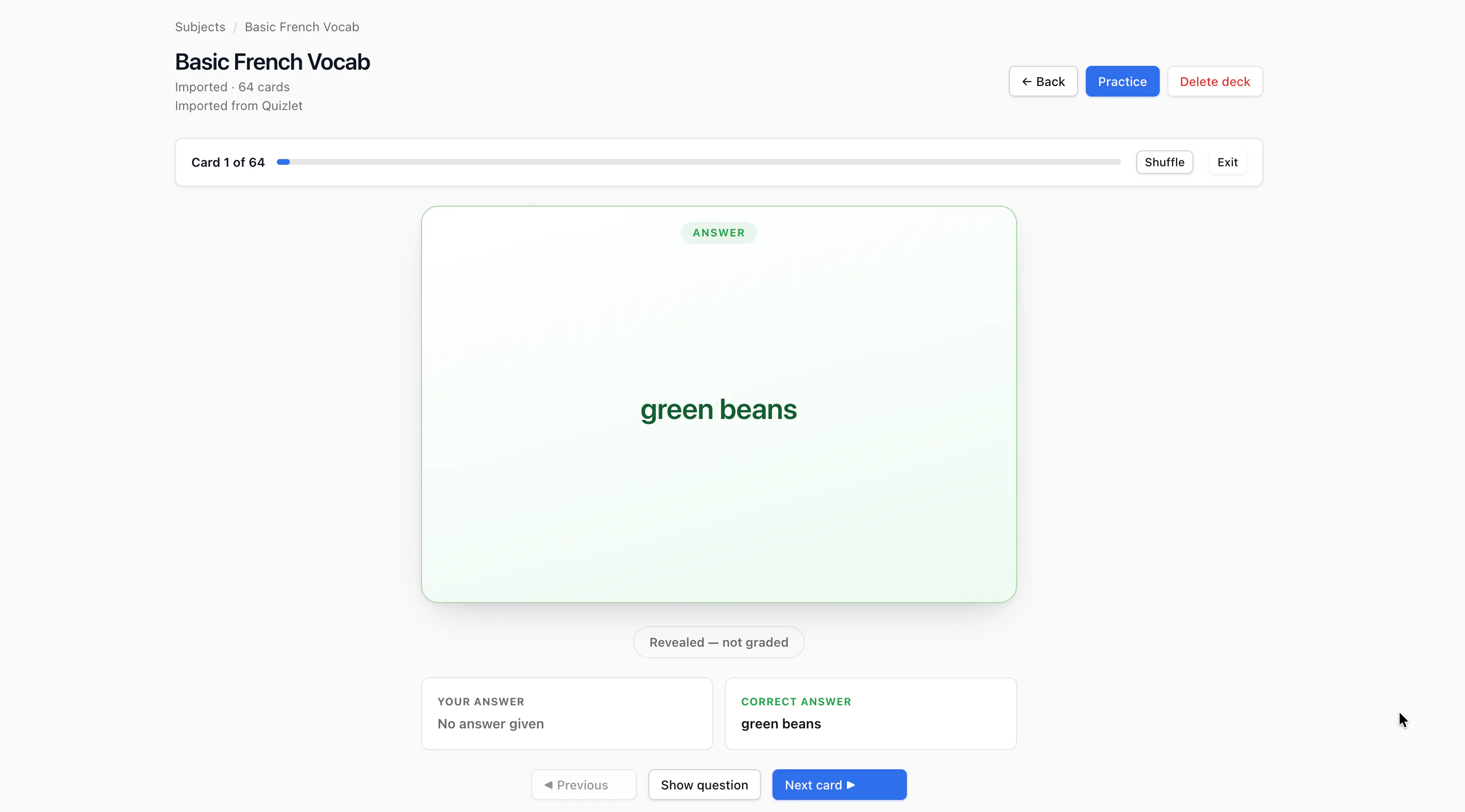 Flashcards with Friends screenshot