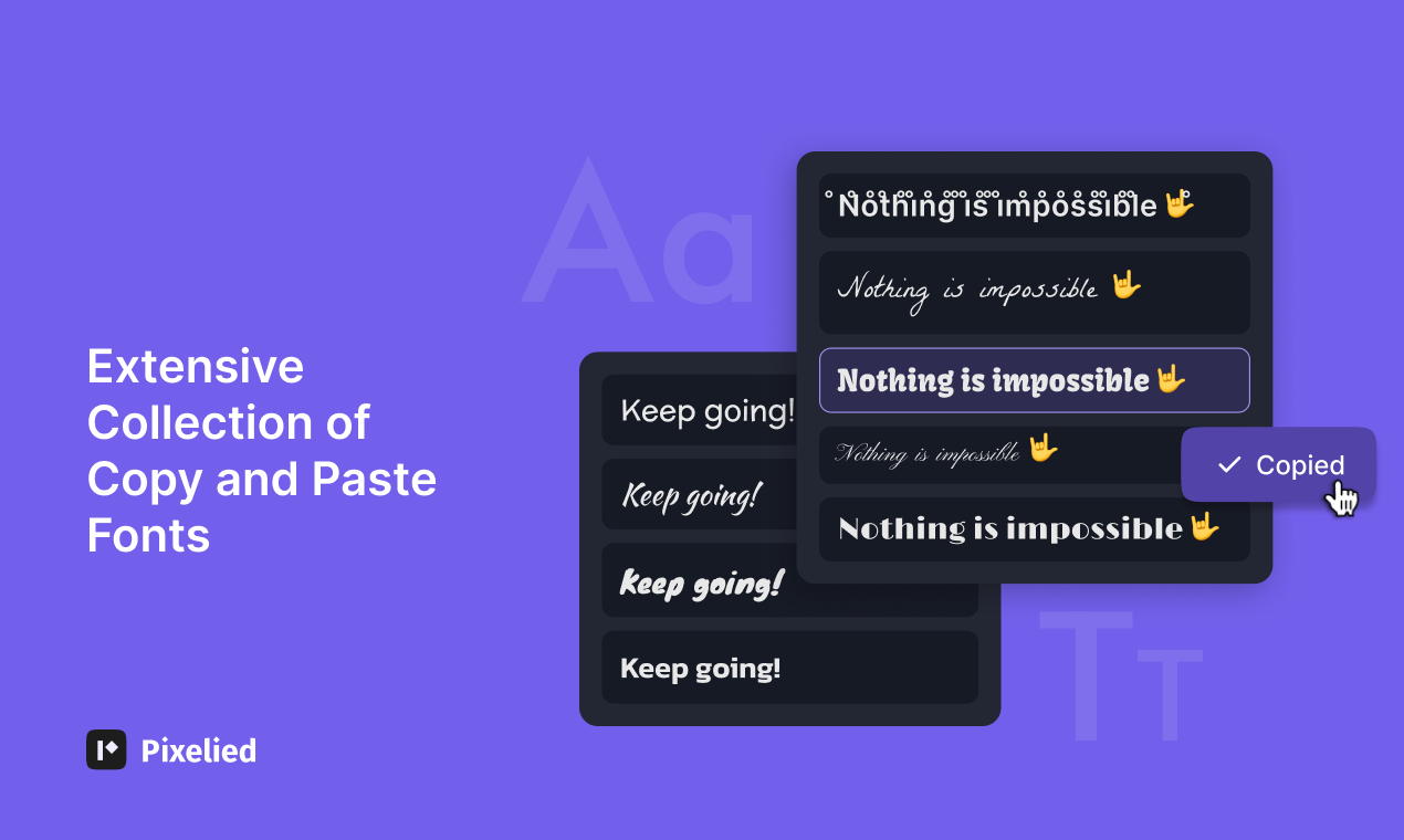 startuptile Pixelied Font Generator-Copy and paste fonts instantly