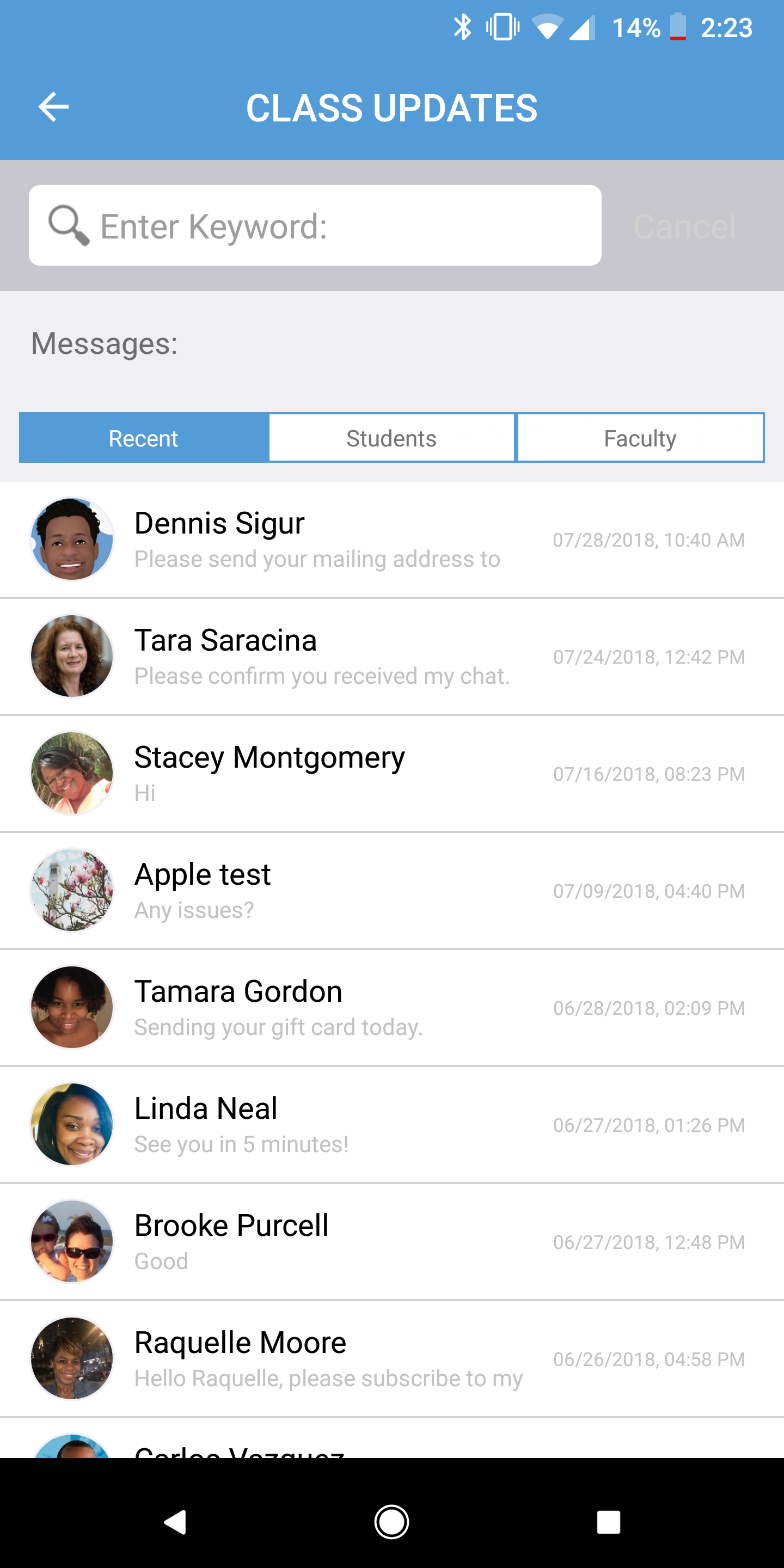 Class Updates gallery image
